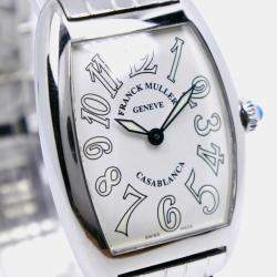 Franck Muller White Stainless Steel Casablanca Quartz Women's Wristwatch 25 mm