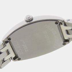 Franck Muller Black/Silver Stainless Steel Tonneau Curvex Sunset Quartz Women's Wristwatch 25 mm