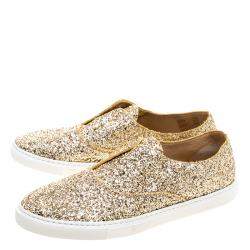 Fratelli Rossetti Gold Glitter Slip On Sneaker Size 39