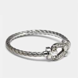 Fred Force 10 Diamond 18k White Gold Ring Size 54