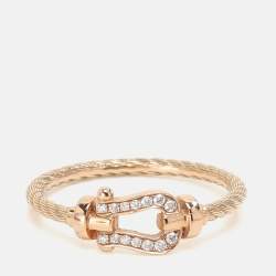 Fred Force 10 Diamond 18k Rose Gold Ring Size 49