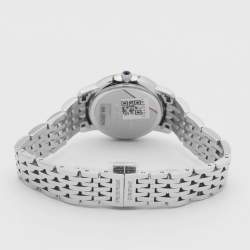 Pre Owned Frederique Constant Slimline Moonphase FC-206MPBD1S6B Black Mother Of Pearl Dial Stainless Steel Diamond Women's Wristwatch 30 mm