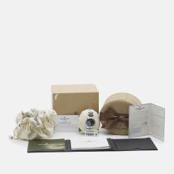 Pre Owned Frederique Constant Slimline Moonphase FC-206MPBD1S6B Black Mother Of Pearl Dial Stainless Steel Diamond Women's Wristwatch 30 mm