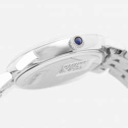 Pre Owned Frederique Constant Slimline Moonphase FC-206MPBD1S6B Black Mother Of Pearl Dial Stainless Steel Diamond Women's Wristwatch 30 mm