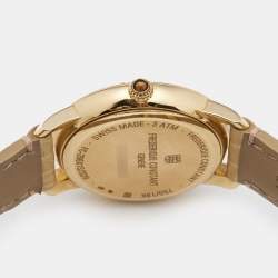 مملوكة مسبقًا Frederique Constant White MOP Slimline Moonphase 18K Gold FC-206MPWD1SD9 Women's Wristwatch 30MM