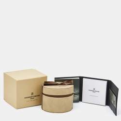 Frederique Constant Silver Rose Gold Plated Stainless Steel Embossed Leather Classics Carre FC-200MC14 Women's Wristwatch 21 mm