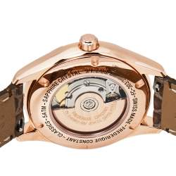 مملوكة مسبقًا ساعة يد نسائية فريدريك كونستانت ستانلس ستيل مطلي ذهبي وردي وجلد أوتوماتيك  36مم