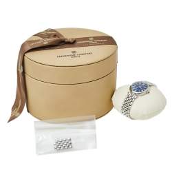 Frederique Constant Blue Stainless Steel Art Deco FC-200X2V Women's Wristwatch 25 mm