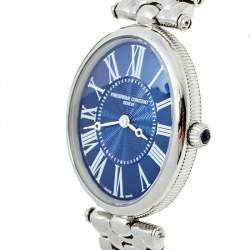 Frederique Constant Blue Stainless Steel Art Deco FC-200X2V Women's Wristwatch 25 mm