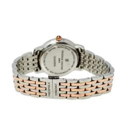 Frederique Constant Mother of Pearl Two-Tone Stainless Steel Slim Line FC-206MPWD1S2B Women's Wristwatch 30 mm