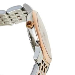 Frederique Constant Mother of Pearl Two-Tone Stainless Steel Slim Line FC-206MPWD1S2B Women's Wristwatch 30 mm