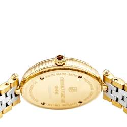 Pre Owned Frederique Constant Mother of Pearl Two Tone Stainless Steel Art Deco FC-200X2V Women's Wristwatch 26 mm