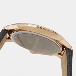 Frederique Constant Grey Rose Gold Plated Stainless Steel Satin Diamond Slim Line Joaillerie FC-220G44SD34 Women's Wristwatch 37 mm