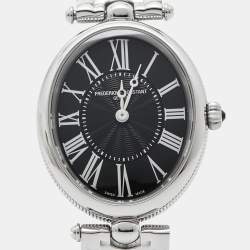 Frederique Constant Black Stainless Steel Classics Art Deco Oval FC-200X2V/VD25/26 Women's Wristwatch 25 mm