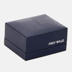 Pre Owned Frey Wille Multicolor Fire Enamel Gold Plated Hoop Earrings