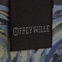 Pre Owned Frey Wille Blue Vincent van Gogh Silk Square Scarf