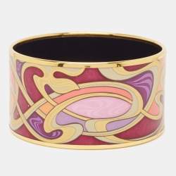 Pre Owned Frey Wille Fire Enamel Gold Tone Bracelet 