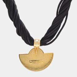 Frey Wille Alphonse Mucha Fire Enamel Gold Tone Cord Necklace