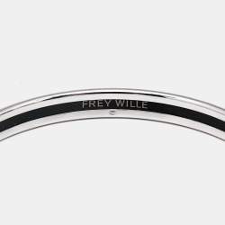Frey Wille Purple Enamel Silver Tone Ultra Bangle Bracelet