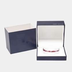 Pre Owned Frey Wille Purple Enamel Silver Tone Ultra Bangle Bracelet