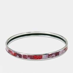 Frey Wille Purple Enamel Silver Tone Ultra Bangle Bracelet