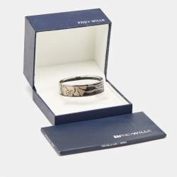 Frey Wille Fire Enamel Silver Tone Bangle Bracelet