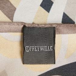 Frey Wille Grey Print Silk Square Scarf