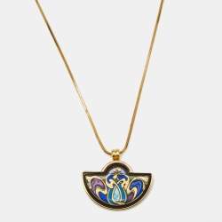Frey Wille Fire Enamel Gold Tone Necklace