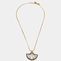 Frey Wille Fire Enamel Gold Tone Necklace