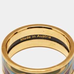 Frey Wille Fire Enamel Gold Tone Ring Size 56