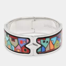 Frey Wille Multicolor Enamel Silver Tone Clasp Bracelet S