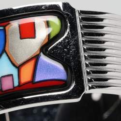 Frey Wille Multicolor Enamel Silver Tone Clasp Bracelet S