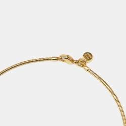 Pre Owned Frey Wille Fire Enamel Gold Tone Pendant Necklace