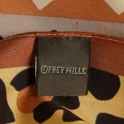 Pre Owned وشاح فري ويل حرير مربع طباعة رمادي