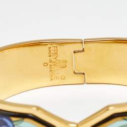 Pre Owned Frey Wille  Fire Enamel Gold Tone Bracelet