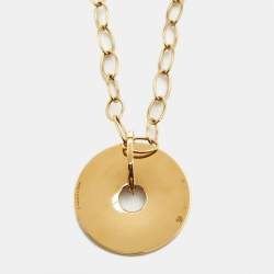 Pre Owned Frey Wille Fire Enamel Gold Tone Necklace