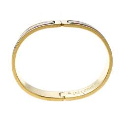 Pre Owned Frey Wille Hommage A’ Gustav Klimt Enamel Gold Plated Ballerina Clasp Bracelet S