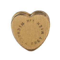 Pre Owned Frey Wille Vintage Blue Fire Enamel Gold Plated Heart Pendant