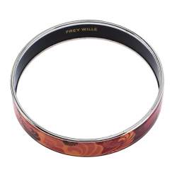 Frey Wille Multicolor Fire Enamel Palladium Plated Bangle Bracelet