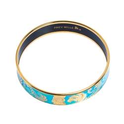 Pre Owned Frey Wille Turquoise Magic Sphinx Fire Enamel Miss Bordered Bangle
