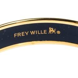 Pre Owned Frey Wille Turquoise Magic Sphinx Fire Enamel Miss Bordered Bangle