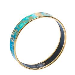 Pre Owned Frey Wille Turquoise Magic Sphinx Fire Enamel Miss Bordered Bangle