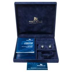 Pre Owned Frey Wille Sun Lotus Fire Enamel Mini Creole Earrings