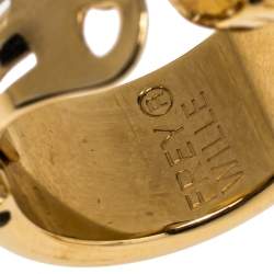 Pre Owned Frey Wille Sun Lotus Fire Enamel Mini Creole Earrings