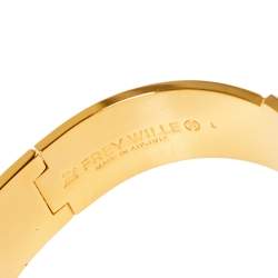 Pre Owned Frey Wille Fire Enamel Gold Plated Clasp Bracelet L