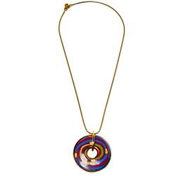 Pre Owned Frey Wille Hommage à Hundertwasser Spiral of Life Luna Piena Pendant Necklace