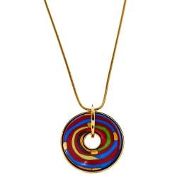 Pre Owned Frey Wille Hommage à Hundertwasser Spiral of Life Luna Piena Pendant Necklace
