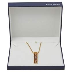 Pre Owned Frey Wille Hommage à Alphonse Mucha Gold Plated Cascade Pendant Necklace