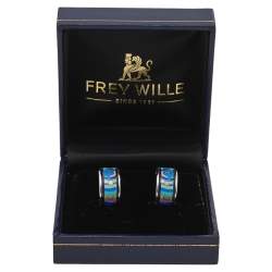 Pre Owned Frey Wille Hommage à Hundertwasser Spiral of Life Mini Creole Earrings