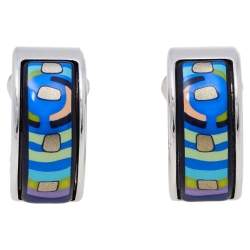 Pre Owned Frey Wille Hommage à Hundertwasser Spiral of Life Mini Creole Earrings